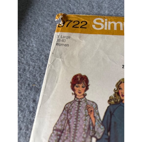 Simplicity 7222 Sewing Pattern Womens Robe in 2 Lengths Size X-Large 38-40 Vinta - Picture 2 of 5